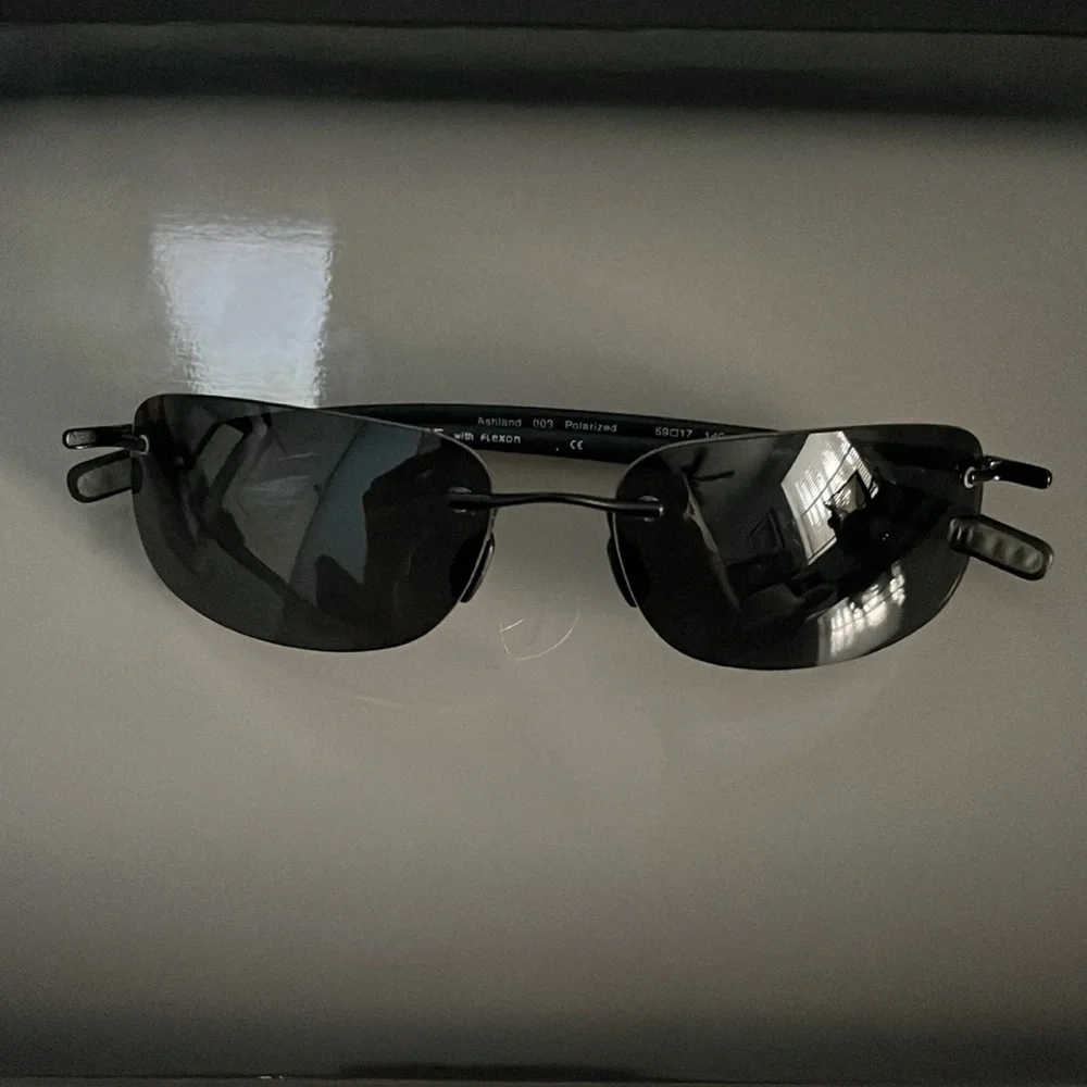 Nike Flexon Ashland Polarized Rimless Sunglasses with Case - AS IS